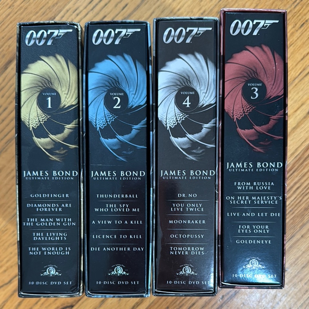 James Bond DVD Collection – 4 Volumes / 40 Movies